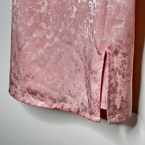 G‎ Edition Jacquard Satin Slip Dress Pink Peachskin Floral Rose NWT - Picture 4 of 9